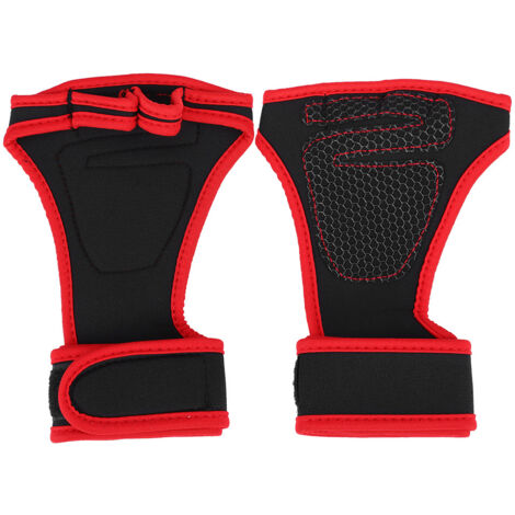 Gants de musculation fitness avec bandes de poignet - Entraînement, cyclisme, sport - Rouge M (1/5)