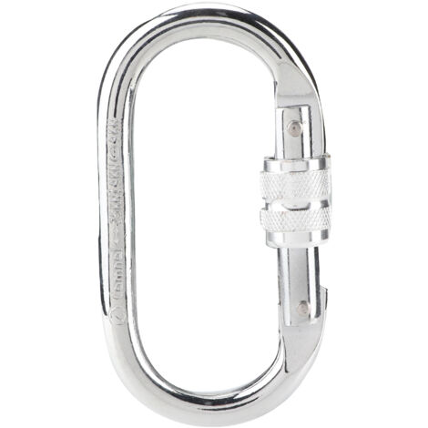 Mousqueton de sécurité en forme de O, équipement d'escalade et de sauvetage en argent pour activités extérieures (1/5)