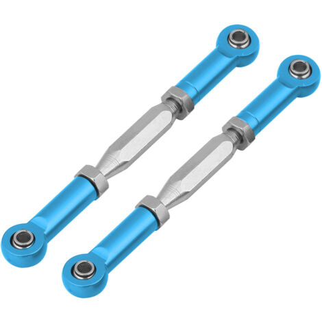 2 Pièces Tiges de Direction Arrière en Alliage d'Aluminium pour FS 53633 / 51805 / 51806 - Voiture RC 1/10 (Bleu) (1/5)