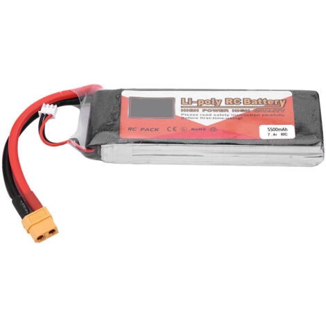 ZOP POWER Batterie LiPo Rechargeable 2S 7.4V 5500mAh 60C avec Connecteur XT60 pour Modélisme RC (1/5)