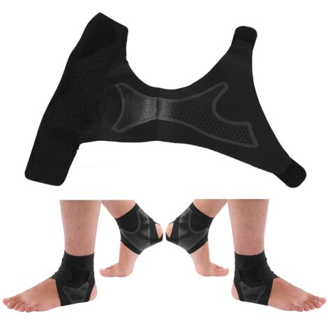 Attelle de Cheville Respirante avec Strap de Stabilisation pour Sport et Fitness (Taille L - 1 Paire) (1/5)