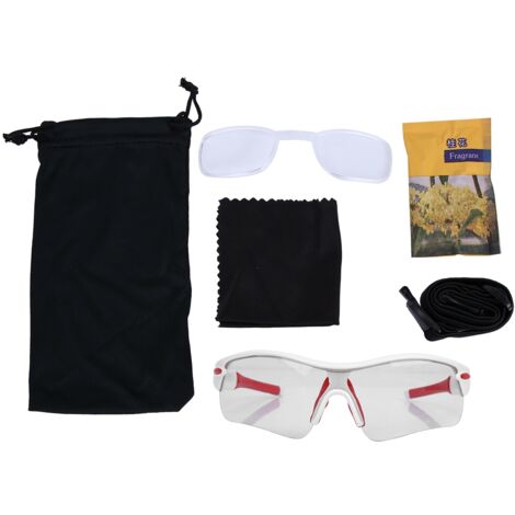 Lunettes de sport polarisées extérieures durables anti-vent UV avec verres photochromiques blanc et rouge (1/5)