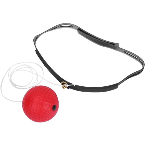 Bandeau de sport avec balle pour l'entraînement de réflexes et la libération du stress (balle rouge) (1/5)
