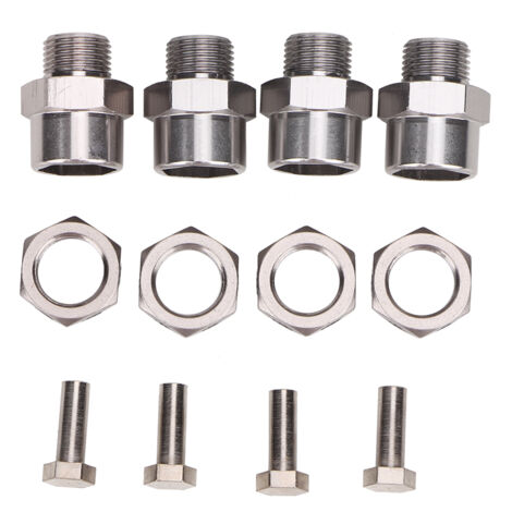 Adaptateur Hexagonal 12mm à 17mm pour Voiture RC avec Prolongateur 30mm - N10178T (Couleur Titane) (1/5)