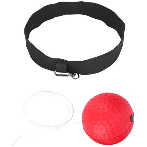 Ballon de Boxe avec Bandeau pour Entraînement, Réflexes et Soulagement du Stress - Rouge (1/5)