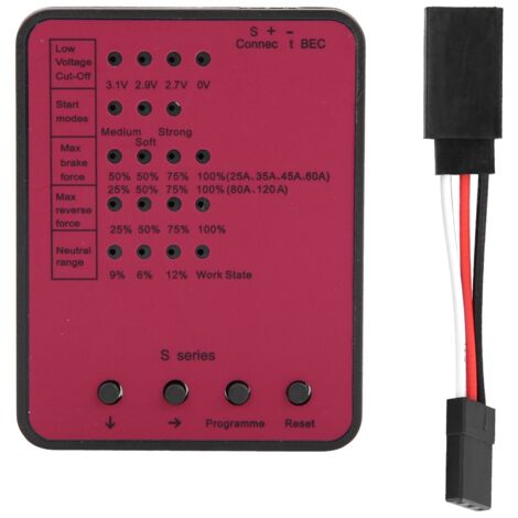 Carte de programmation 1:10 pour voiture RC, accessoire de contrôle à distance pour régulateur de vitesse électronique (1/5)