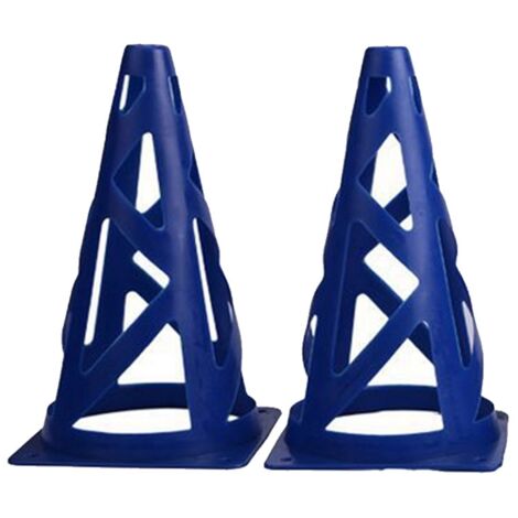 Cônes d'entraînement sportifs creux pour football, patinage et signalisation routière (Bleu) (1/3)