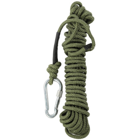 Corde de sécurité d'escalade et de randonnée 10m avec griffes volantes pour survie et sauvetage (1/5)
