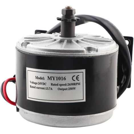 Moteur MY1016 24V 250W haute vitesse avec poulie pour scooter et vélo électrique