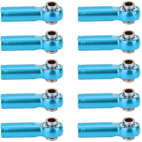 10 Pièces Tige de Liaison Alliage d'Aluminium M4 Filetage Positif/Négatif pour Voiture RC 1/10 Bleu (1/5)
