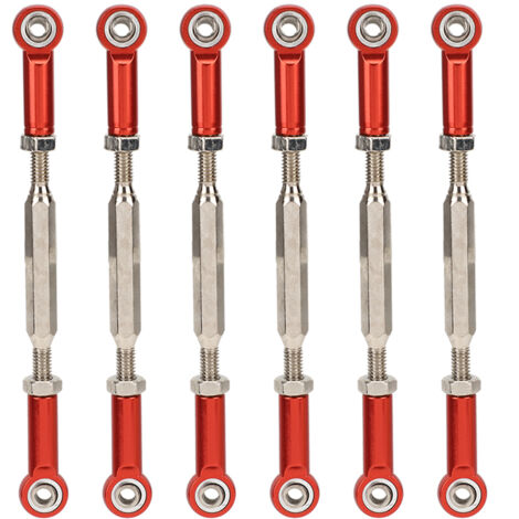 6 Pièces Tiges de Poussée en Alliage d'Aluminium 88mm Réglables pour Modèles RC, Accouplements et Biellettes (1/5)