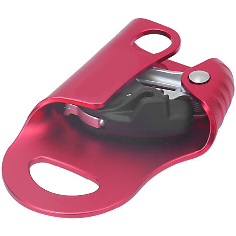 Dispositif de Prise Anti-dérapant pour Corde d'Escalade en Aluminium 7075, Ascendeur Extérieur (Rouge) (1/5)