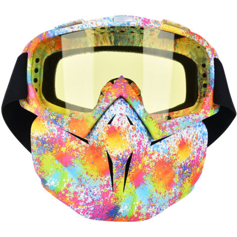 Masque de protection anti-buée et anti-vent pour cyclisme extérieur, lunettes de sécurité jaunes (1/5)