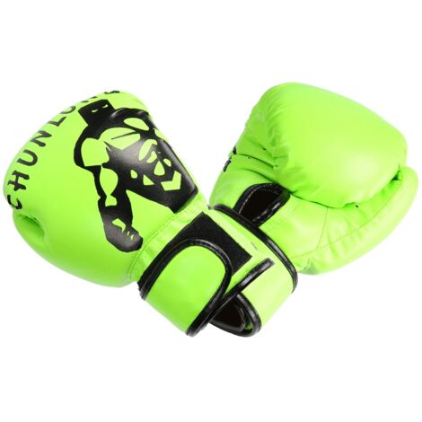1 Paire de Gants de Boxe Sanda, Équipement d'Entraînement Kenpo pour Adultes et Enfants, Vert