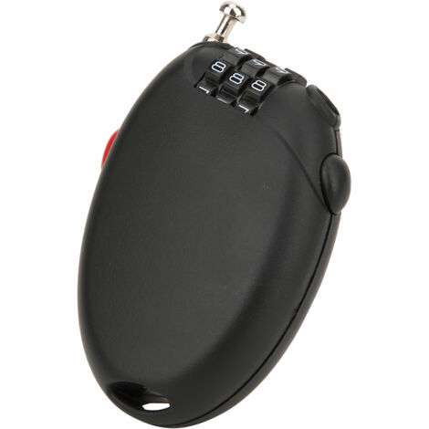 Câble de Sécurité Vélo Mini 3 Chiffres Anti-Vol à Combinaison Acier Multifonction Noir L-01 (1/5)