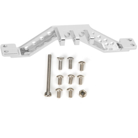 Support d'essieu arrière en alliage d'aluminium renforcé pour Axial SCX10, axe de montage argenté (1/5)