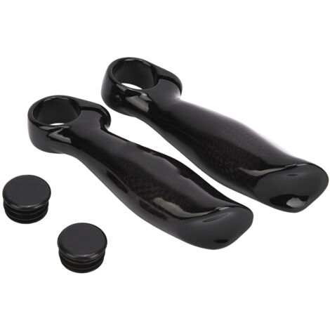 1 Paire de Poignées de Guidon en Fibre de Carbone pour Vélo de Route et VTT, Extrémités de Guidon Lumineuses (1/5)