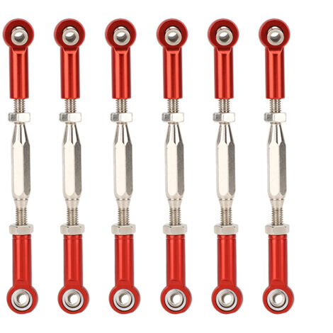 6 pièces 81mm Tiges de Liaison Réglables en Aluminium pour Servos de Voiture RC (1/5)