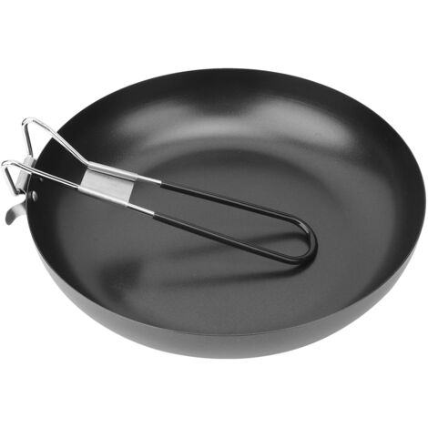 Poêle de Camping Pliable Antiadhésive - Ustensile de Cuisine Portable pour Randonnée et Pique-nique (1/5)