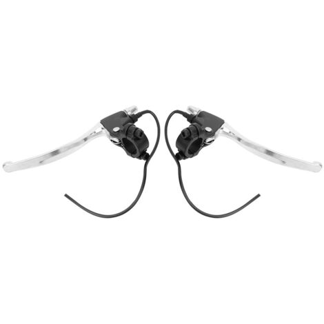 1 Paire Poignée de Frein Arrière pour Vélo Électrique E-Bike, Levier et Grip Complet (Argent & Noir) (1/5)