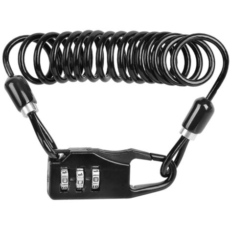 Casque de Vélo de Montagne avec Câble en Acier et Serrure à Code à 3 Chiffres pour Motocyclette (1/5)