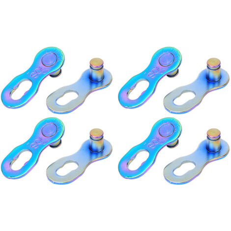 4 Maillons de Chaîne Rapides 10 Vitesses en Acier pour Vélo, Pièces de Connexion Colorées pour Accessoires Cyclistes (1/5)