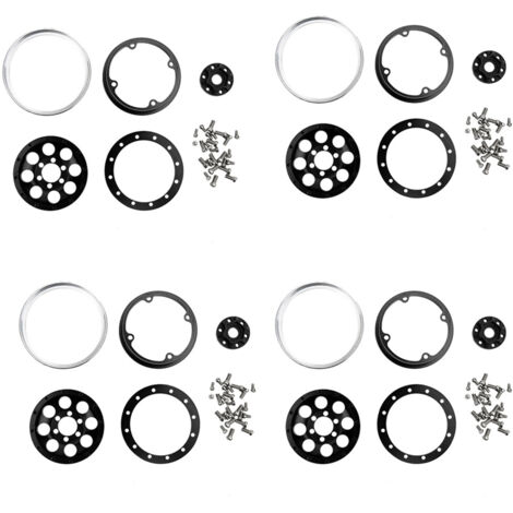 4 pièces Jantes en Alliage d'Aluminium 1,9 pouces pour RC Crawler 1:10 Axial SCX10 II 90046 (1/5)