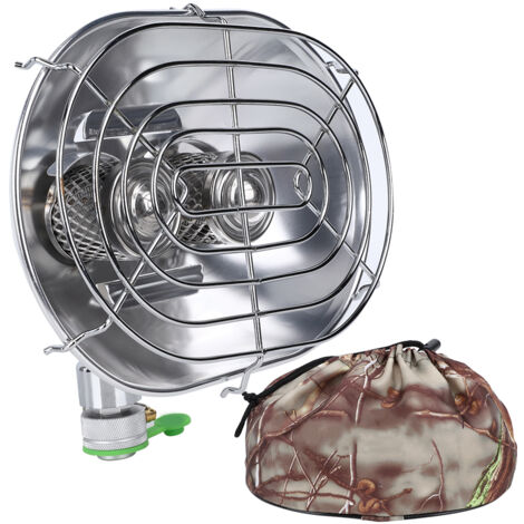 BRS-H22 Réchaud de Camping Portable à Double Brûleur en Acier Inoxydable pour Randonnée et Pêche Nocturne (1/5)