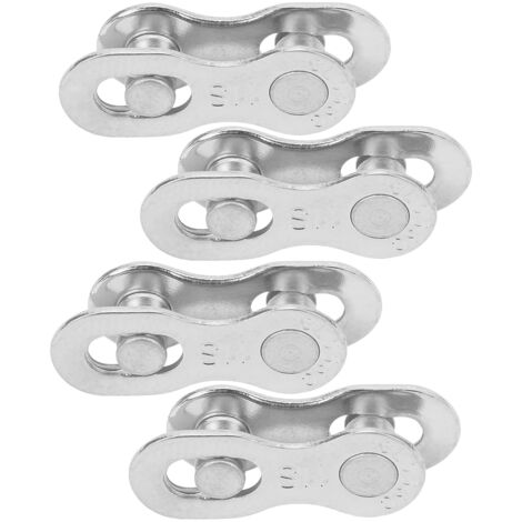 4 Pièces Maillon de Chaîne Rapide 11 Vitesses pour Vélo en Acier Argenté Accessoires Cyclisme (1/5)