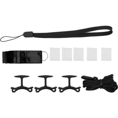 Sifflet de survie sportif professionnel portable pour arbitre de football, basketball et volleyball - Noir (1/5)