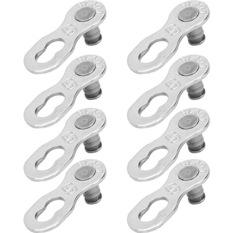 4 Maillons de Chaîne Rapide en Acier pour Vélo - Pièces de Connexion pour Chaîne 6/7/8 Vitesses Argenté - Accessoires Cyclisme (1/5)