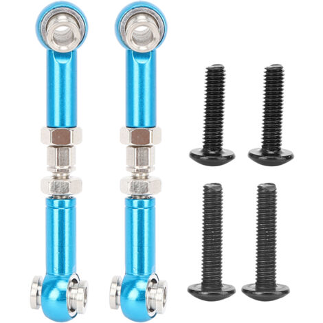 2 pièces Bras de Suspension Avant et Biellette de Direction pour WLtoys 1/14 144001 Voiture RC Bleu 1287B (1/5)