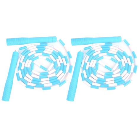 2PCS Corde à Sauter PVC Ajustable Enfants Adultes Fitness Couleurs Vives Bleu (1/5)
