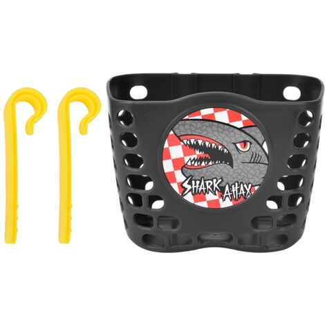 Panier avant vélo enfant, porte-bagages mignon pour scooter et bicyclette, idéal pour courses, couleur noire - Accessoire pratique et ludique. (1/5)