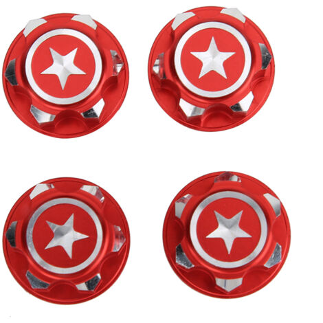 4PCS Écrous de Roue en Alliage d'Aluminium 17mm Hex pour X-MAXX Summit Traxxas Voiture RC (Rouge) (1/5)