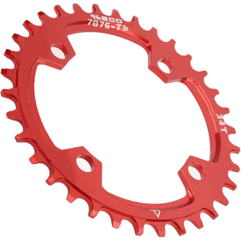 Plateau 64BCD 28T Pour VTT – Acier Léger 81g, Dents Étroites-Larges, Compatible Monovitesse, Réduction De Bruit