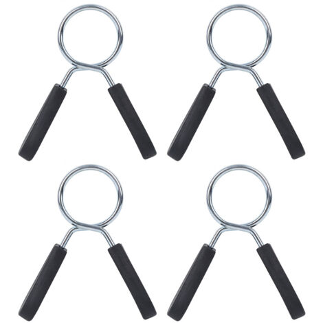 4 Pièces Collier à Ressort pour Haltères, Serrure d'Entraînement Force pour Barre d'Équipement Sportif, Diamètre Intérieur 28mm (1/5)