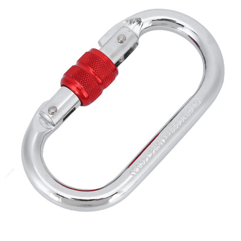 Mousqueton rond en acier haute résistance pour l'escalade et accrochage sécurisé (1/5)