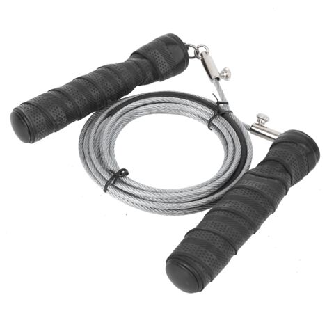 Corde à Sauter en Acier Ajustable avec Roulements pour Fitness et Sports Extérieurs (1/5)