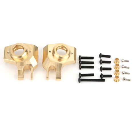 1 Paire de Pivot de Direction en Laiton Renforcé pour Modèle RC SCX10 1/10 (1/5)