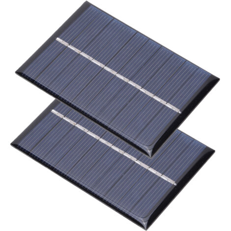 2 Pièces Panneau Solaire 0.6W 5V Polycristallin pour Chargeur de Petits Appareils Électroniques 80x55mm (1/5)