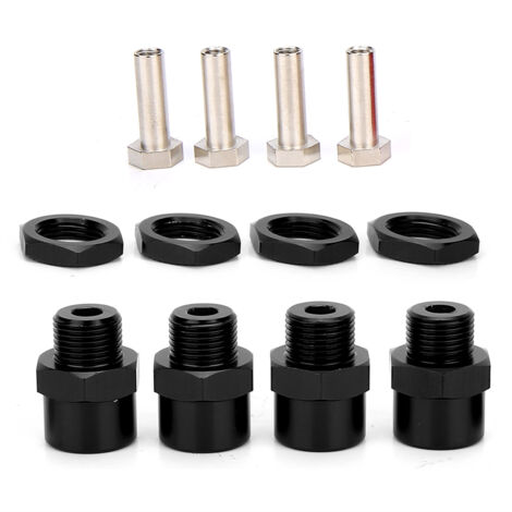Adaptateur de conversion de moyeu de roue 12-17mm pour voiture RC 1/10 Sakura D4 HSP 94123 - Noir (1/5)