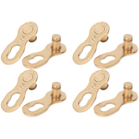 4 Maillons de Chaîne Rapides 10 Vitesses en Acier Doré pour Vélo - Pièces de Connexion et Accessoires Cyclisme (1/5)