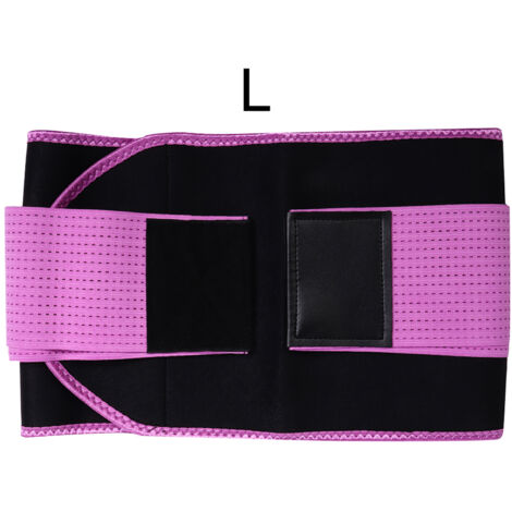 Ceinture de Sudation pour Abdomen avec Support Lombaire, Élastique et Ajustable (Taille L 23x117cm)