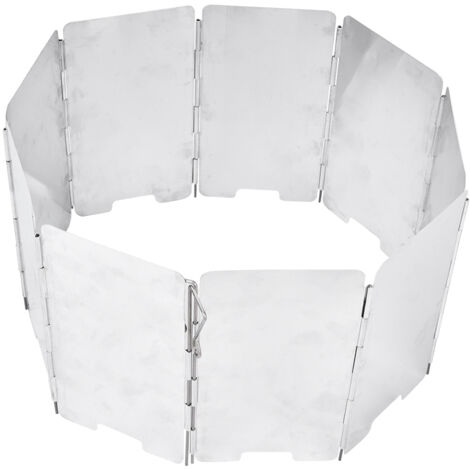 Pare-vent pliable 9 plaques pour réchaud de camping portable avec sac de transport (1/5)