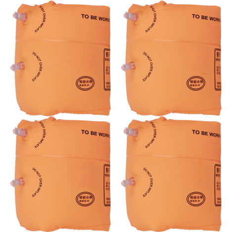 Bracelets de natation gonflables pour enfants - Anneaux de sécurité pour l'apprentissage de la nage en piscine - Flotteurs orange (1/5)