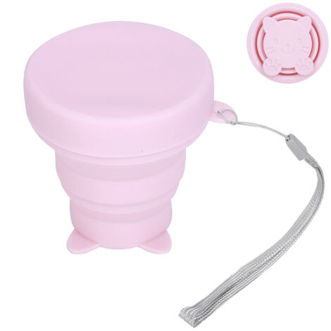 2 Pièces Tasse d'Eau Pliable pour Animaux de Compagnie en Silicone, Rétractable pour Randonnée et Camping (1/5)