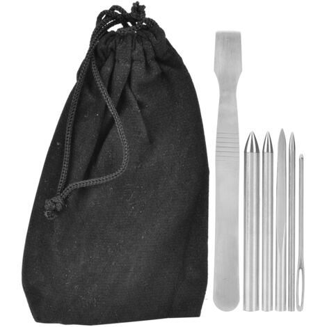 6 Aiguilles en Acier Inoxydable pour Tressage de Paracorde, Bracelet et Tricot DIY - Outil de Cordonnerie
