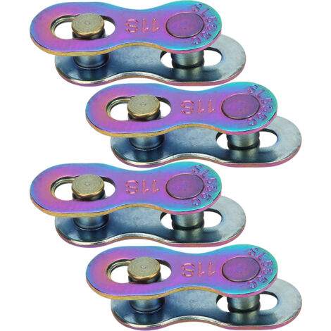 4 Maillons de Chaîne Rapides pour Vélo 11 Vitesses en Acier - Accessoires Cyclisme Colorés (1/5)