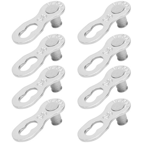 4 Pièces Maillon Rapide Chaîne Vélo 9 Vitesses Argent Accessoires Cyclisme (1/5)